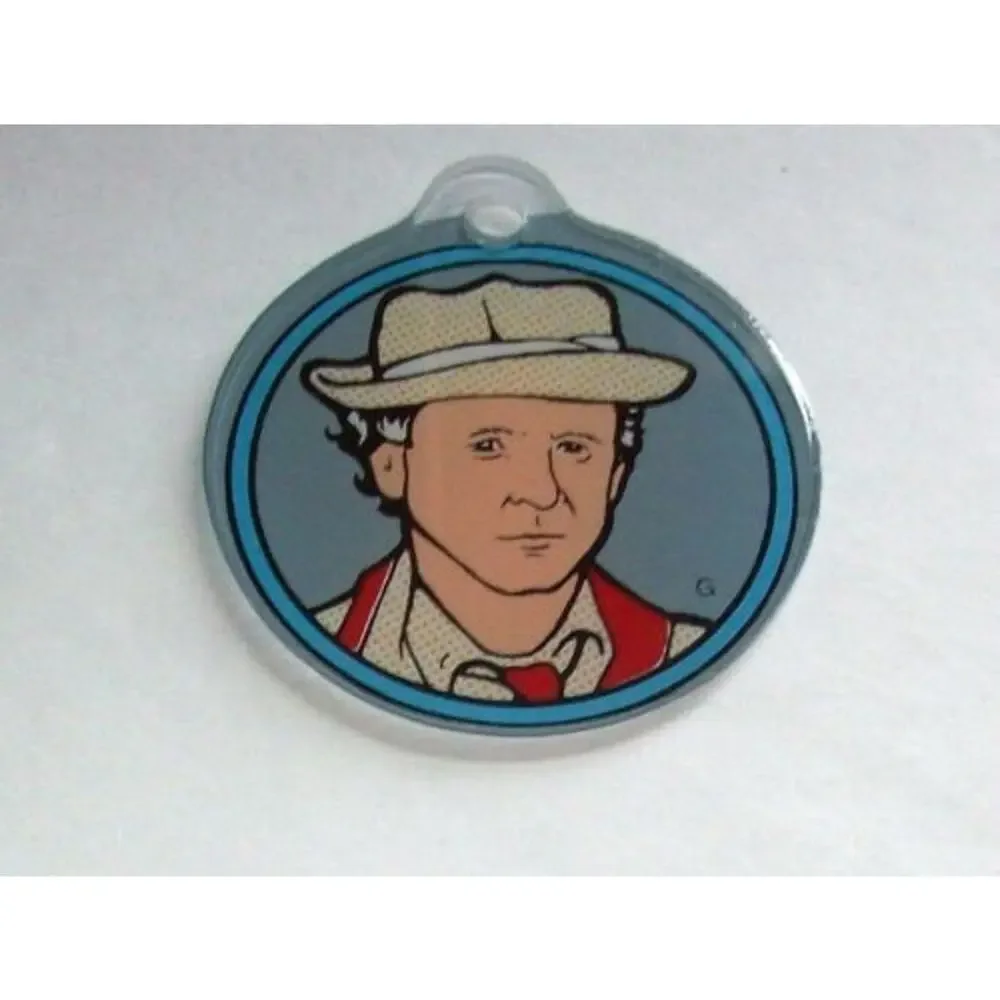 Doctor Who Pinball Machine Promo Plastic Keychain Sylvester McCoy Bally 1992